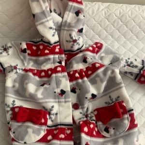 Fleece jacket cute with dog on it